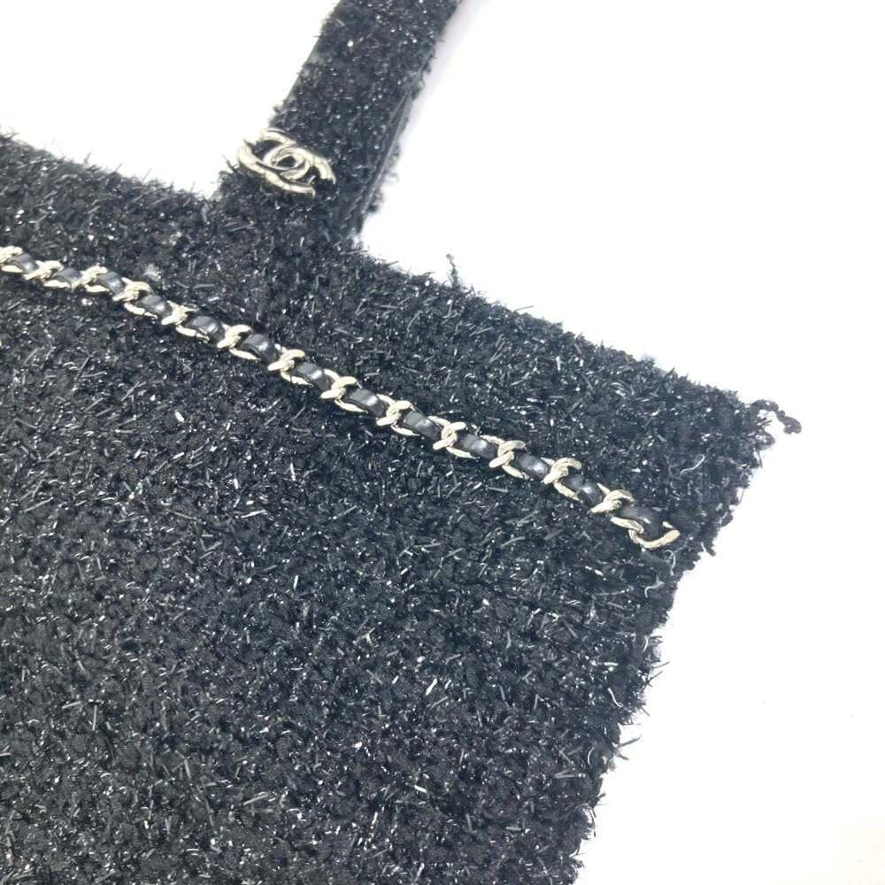 CHANEL Black Pearl Logo Tote Bag - Picture 6 of 11